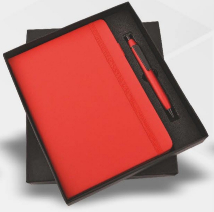 DIARY WITH RED ELASTIC AND PEN KRT 3