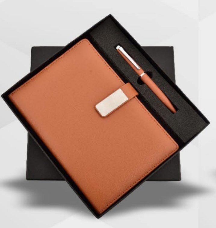 TAN A5 DIARY WITH PEN KRT 8