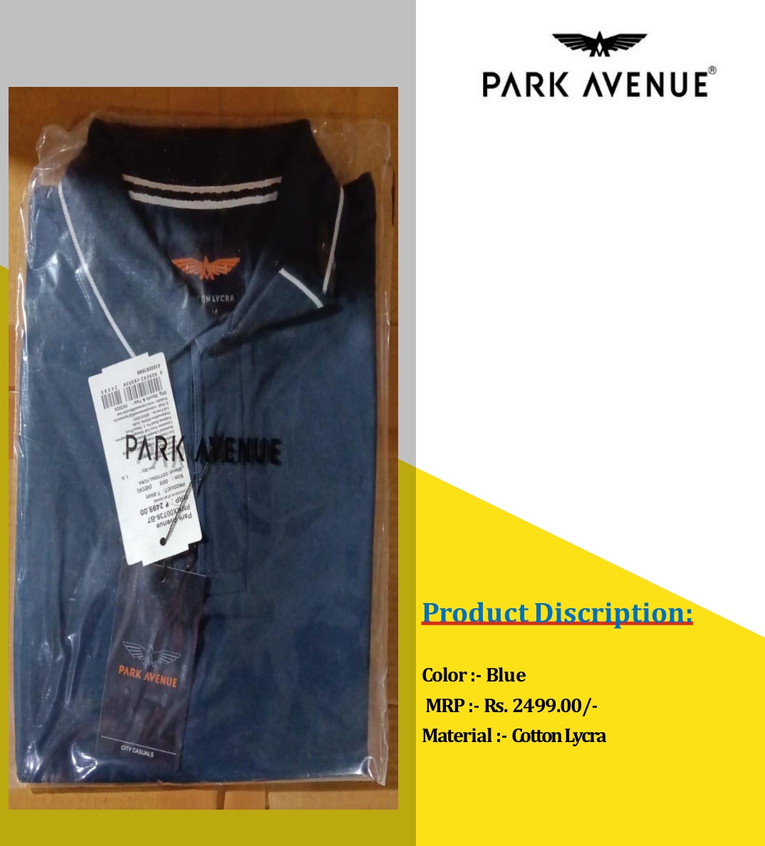 Park Avenue T-shirt OFF BLUE COLOR