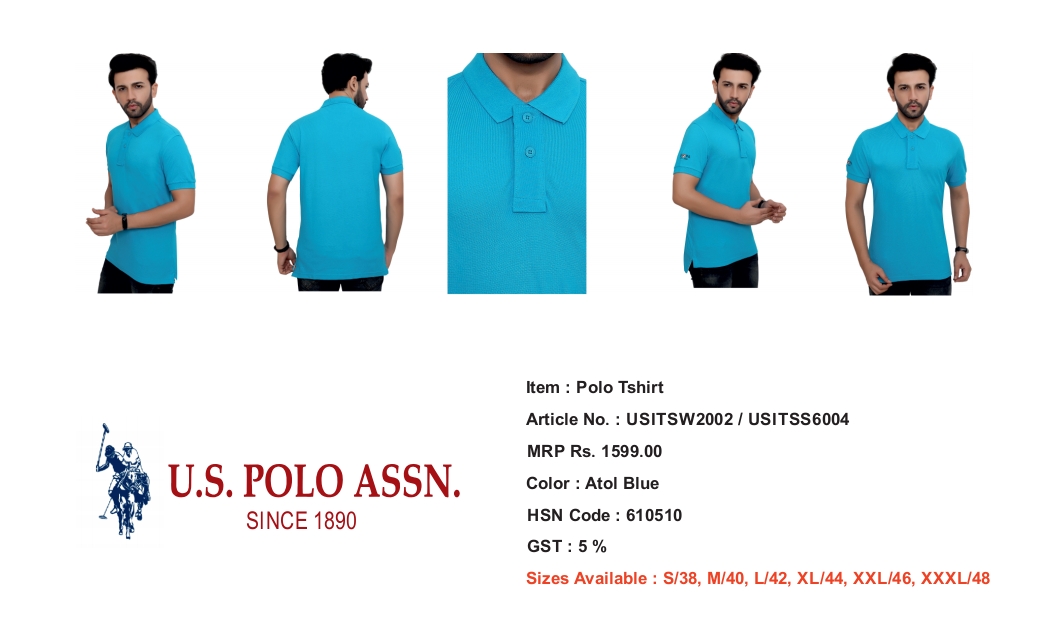 POLO T-SHIRT ATOL BLUE COLOR