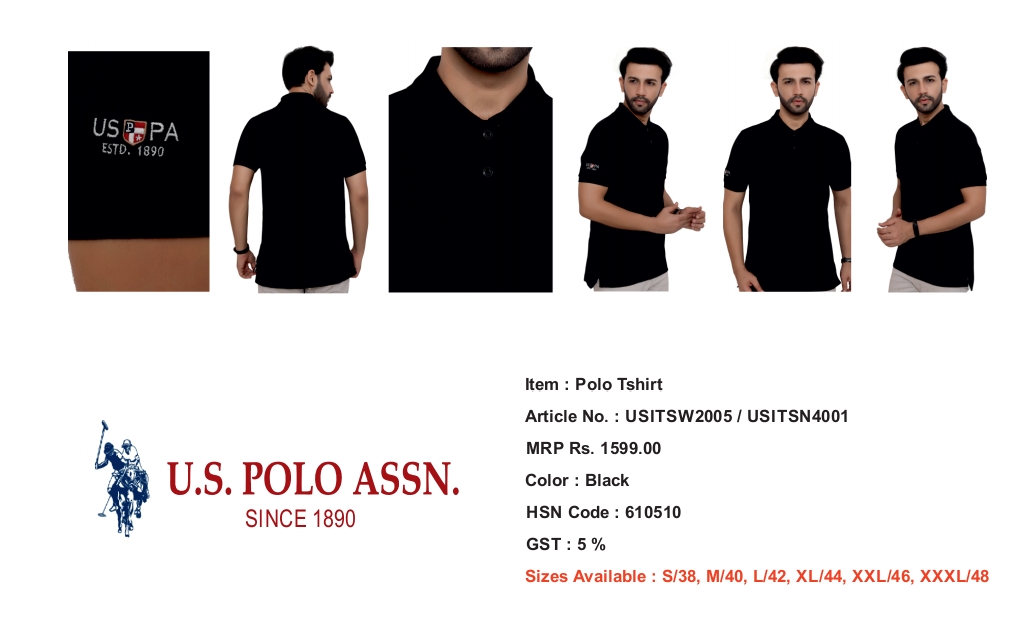 POLO T-SHIRT BLACK COLOR