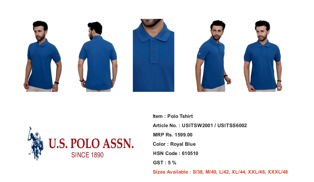 POLO T-SHIRT ROYAL BLUE COLOR