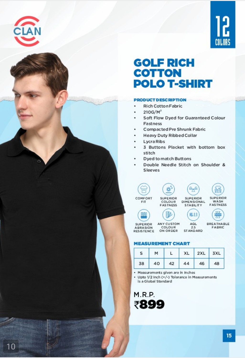 GOLF RICH COTTON T SHIRT